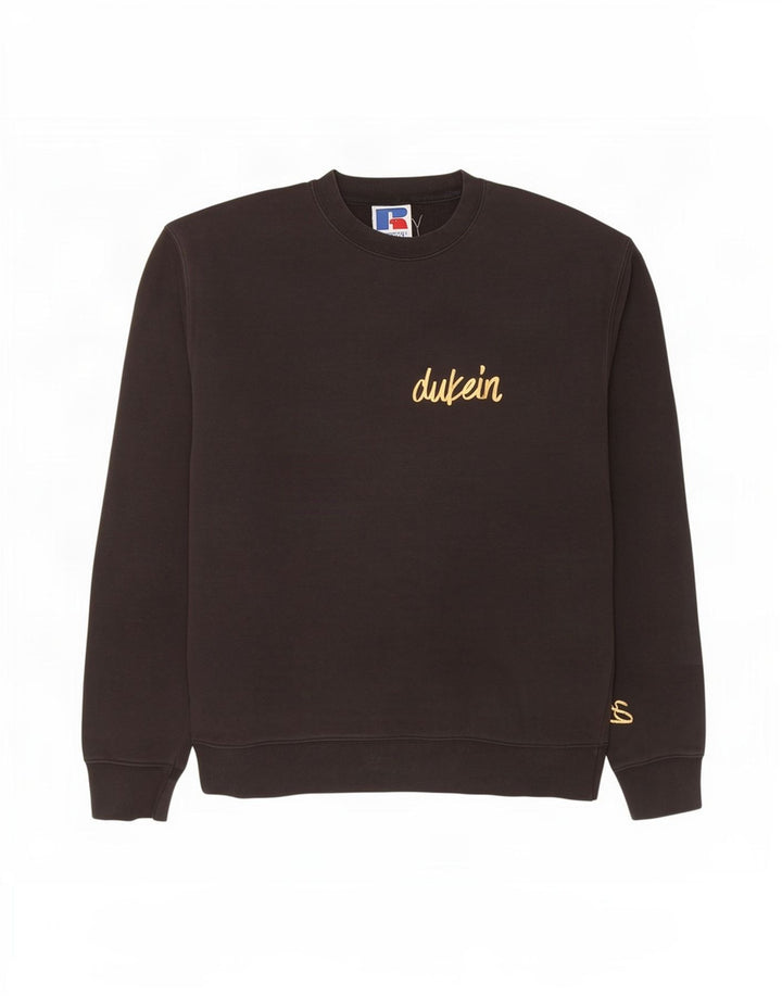 Felpa grafica da uomo Russell Athletic, maglione, cotone nero medio