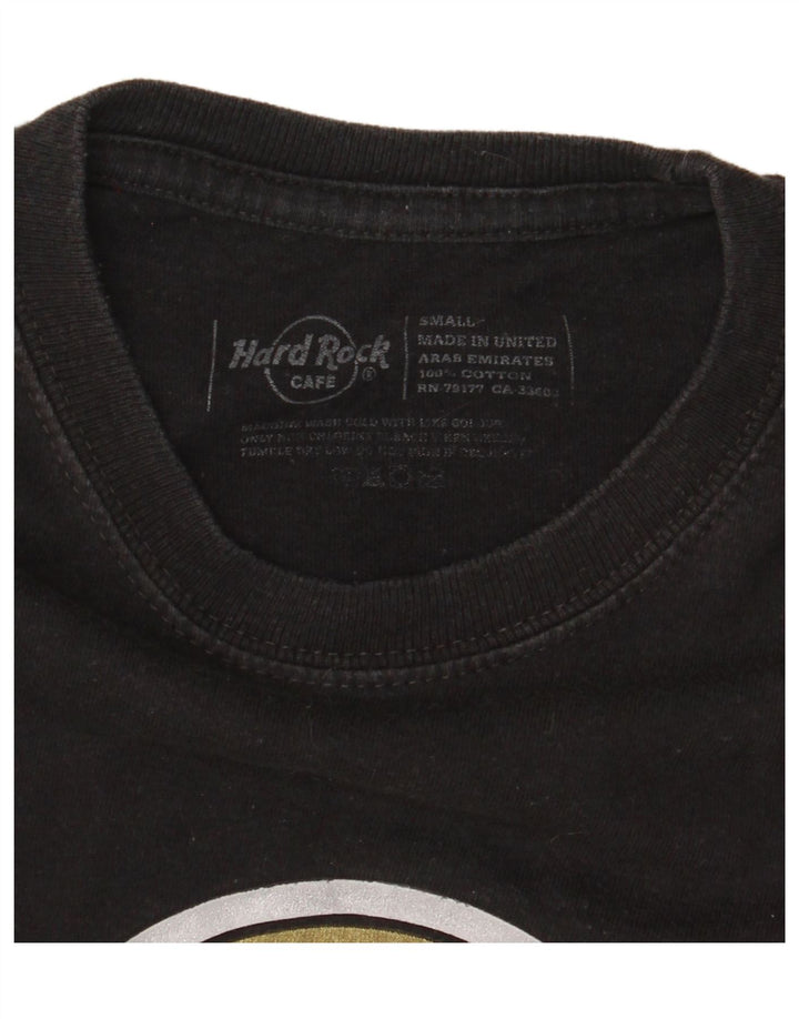HARD ROCK CAFE T-shirt grafica da uomo Top Piccola Nera Cotone