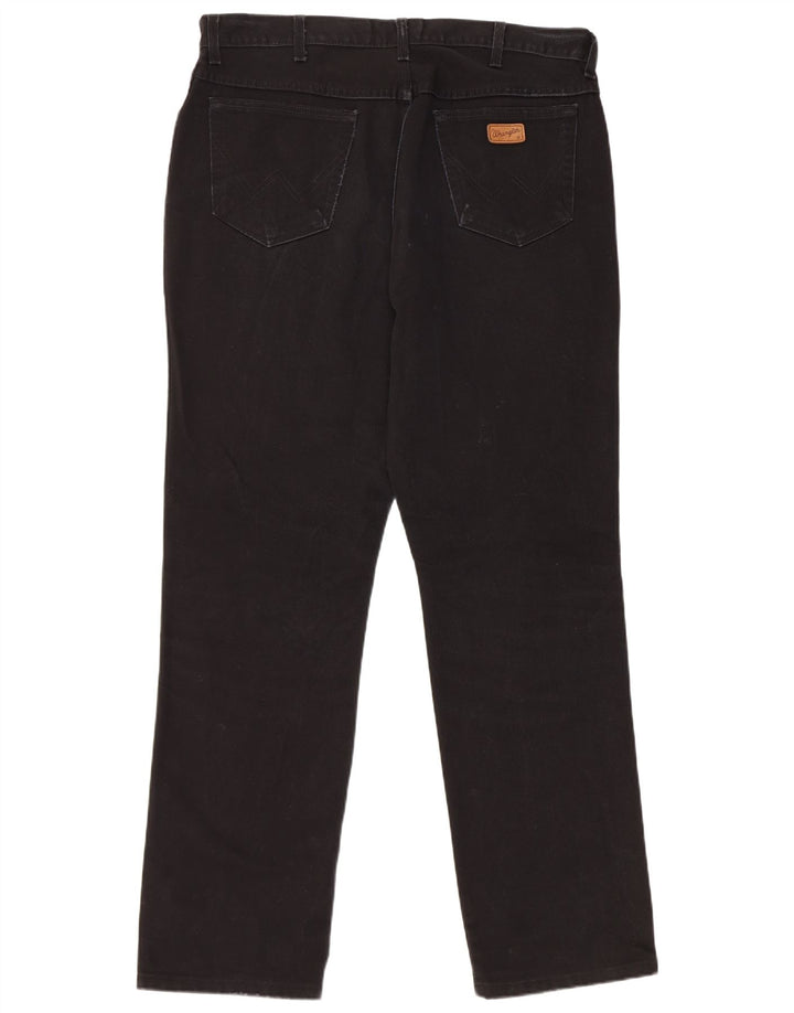 Jeans dritti da uomo Wrangler Texas W38 L34 cotone nero