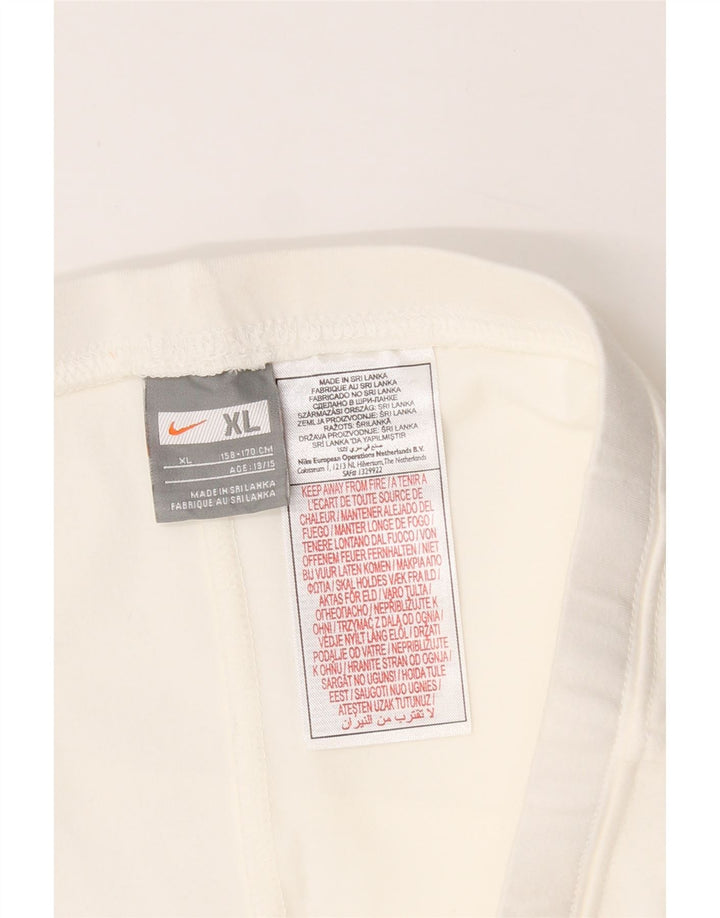 NIKE Girls Skort 13-14 Years XL White Cotton Vintage Nike and Second-Hand Nike from Messina Hembry 