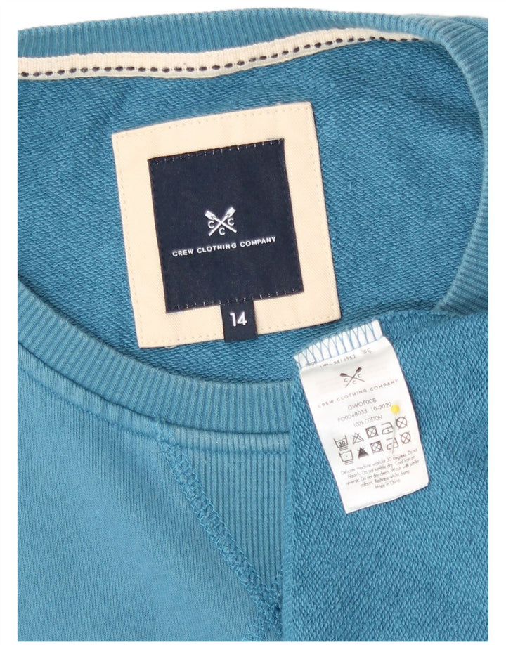 Crew Clothing Felpa da donna Maglione UK 14 Cotone blu medio