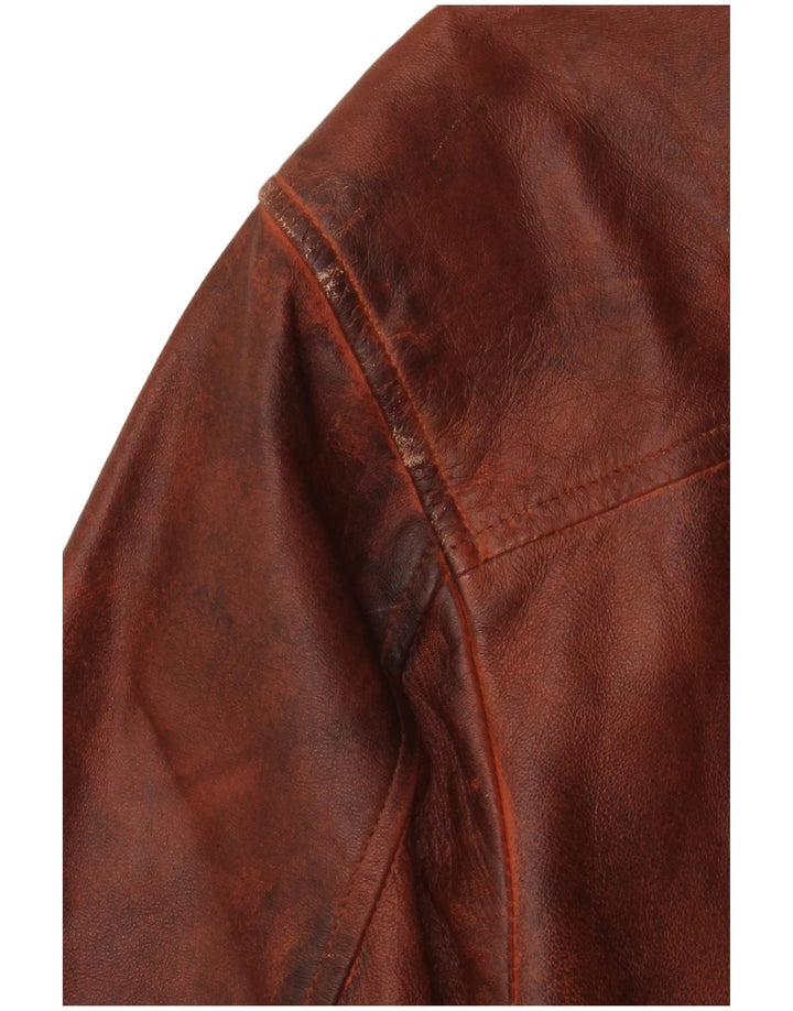 Vintage da donna UK 18 XL in pelle marrone