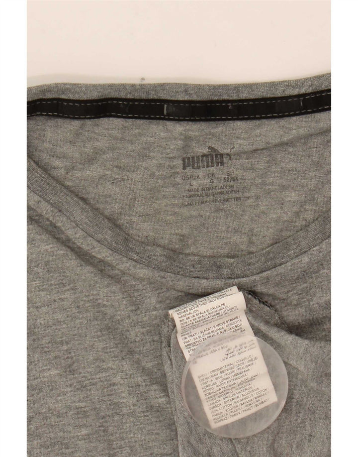 Puma T-shirt grafica da uomo Top grande in cotone chiazzato grigio