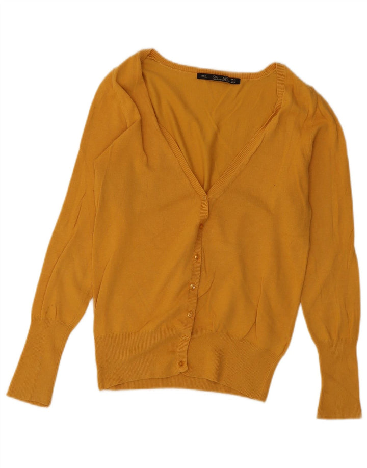 Maglione cardigan da donna Zara UK 10 piccolo giallo