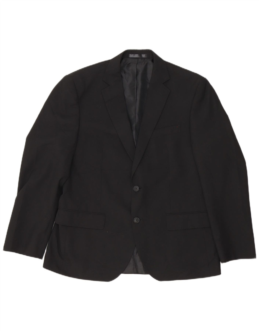 Giacca blazer corta da uomo Marks & Spencer a 2 bottoni UK 40 media nera