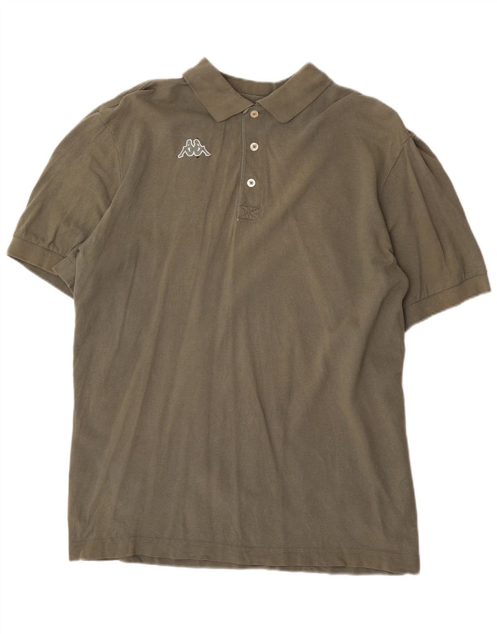 Polo Kappa da uomo XL in cotone kaki