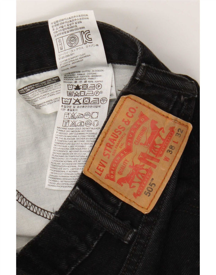 Levi's Uomo 505 Jeans dritti W38 L32 Cotone Nero