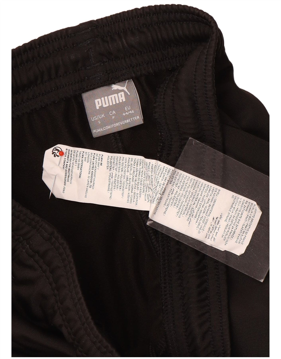 Pantaloni da tuta da uomo Puma Joggers piccoli in poliestere nero