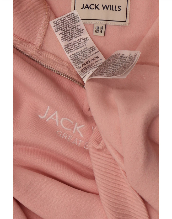 JACK WILLS Womens Oversized Graphic Sweatshirt Jumper UK 10 Small Pink