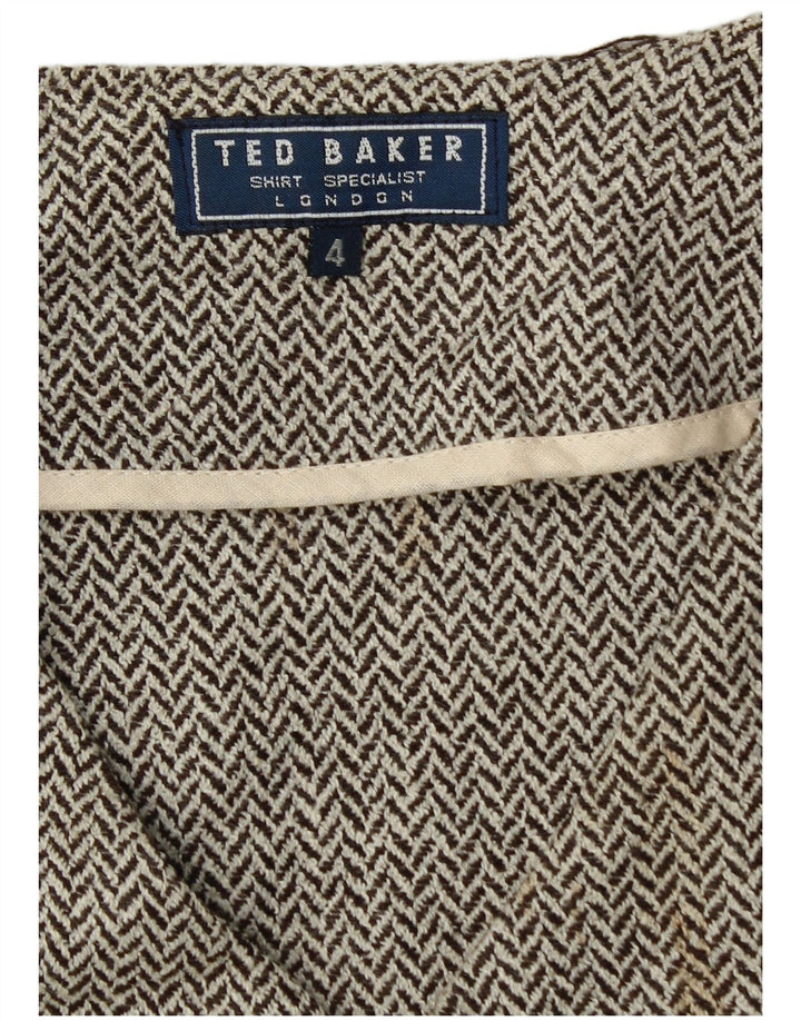 Gilet da uomo Ted Baker vestibilità regolare vestibilità regolare taglia 4 grande spina di pesce grigia
