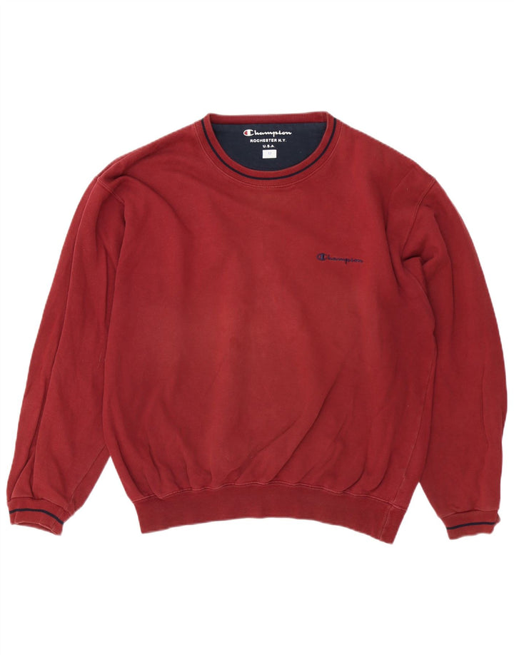 Felpa da uomo Champion Maglione in cotone bordeaux medio