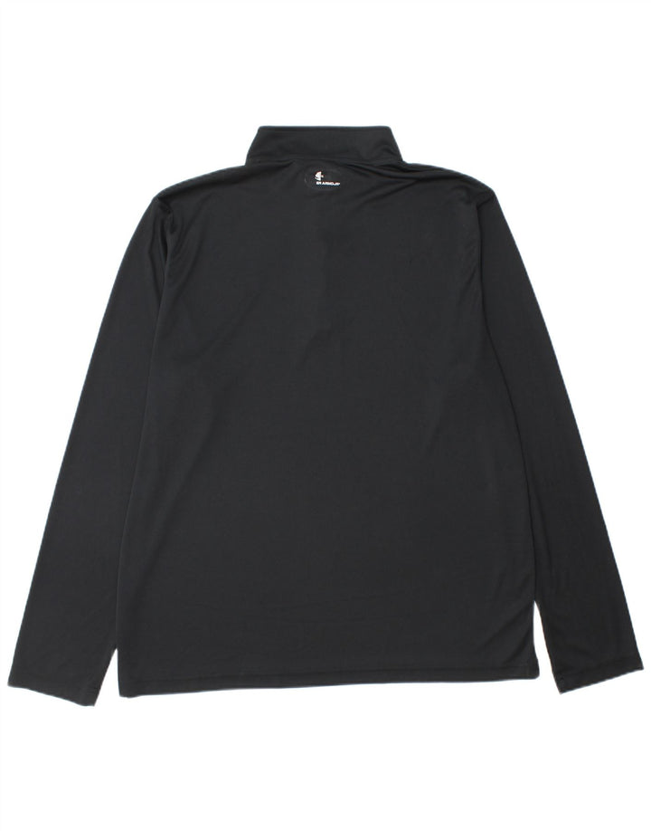 Maglietta Under Armour da uomo Heat Gear con zip e collo pullover XL nera