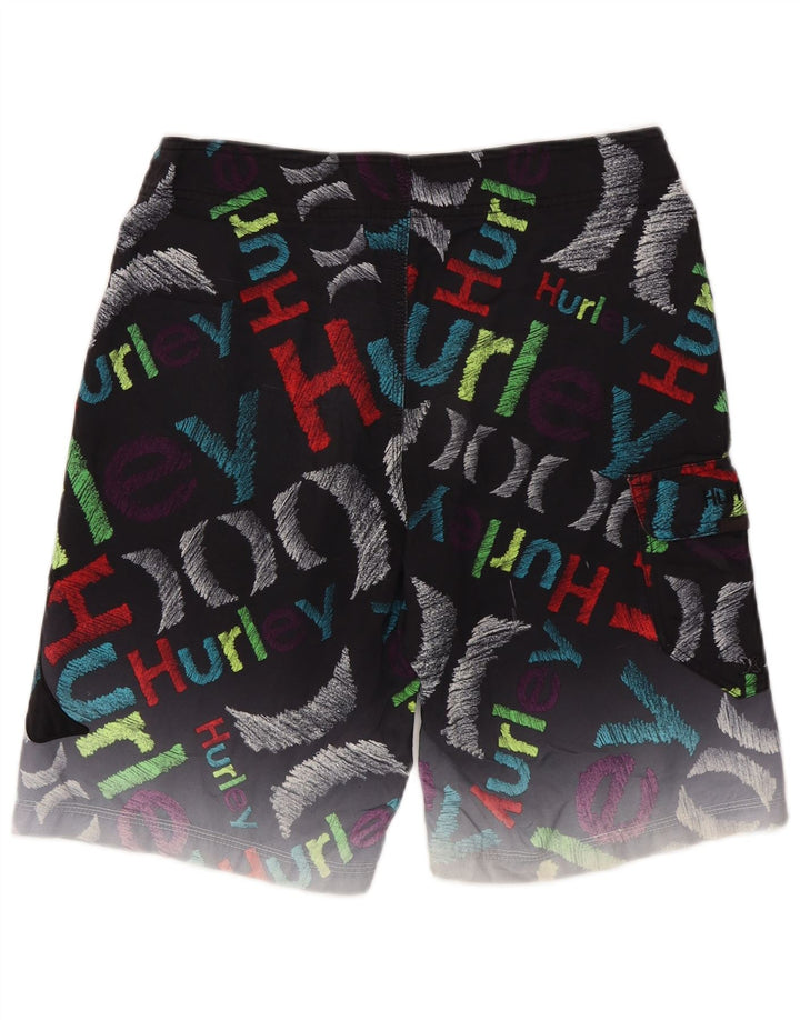 Pantaloncini da bagno grafici da uomo Hurley, poliestere nero medio