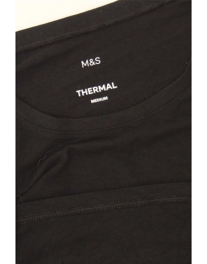 Top manica lunga da uomo Marks & Spencer medio nero