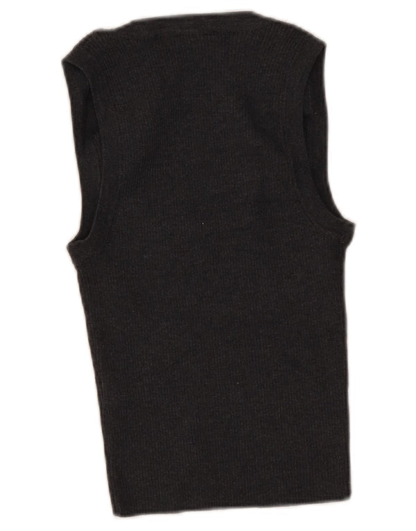 Top corto da donna Zara UK 8 piccolo in cotone grigio