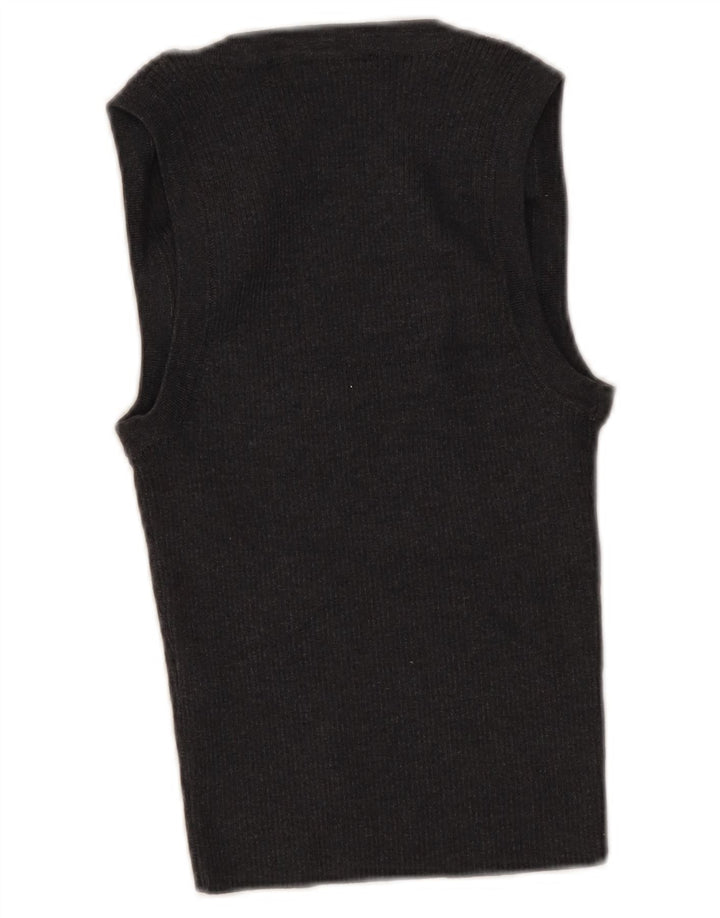 Top corto da donna Zara UK 8 piccolo in cotone grigio