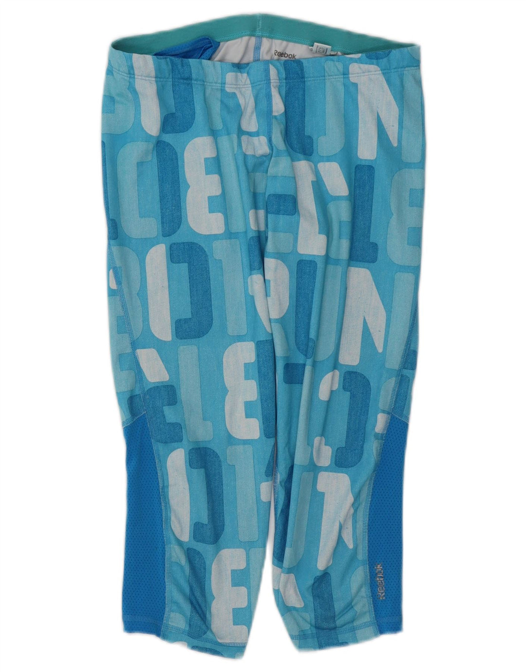Pantaloni da tuta con grafica REEBOK da donna UK 12 Colorblock blu medio
