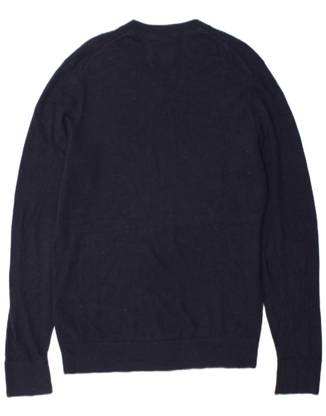 Maglione da uomo con scollo a V Abercrombie & Fitch in lana blu navy media