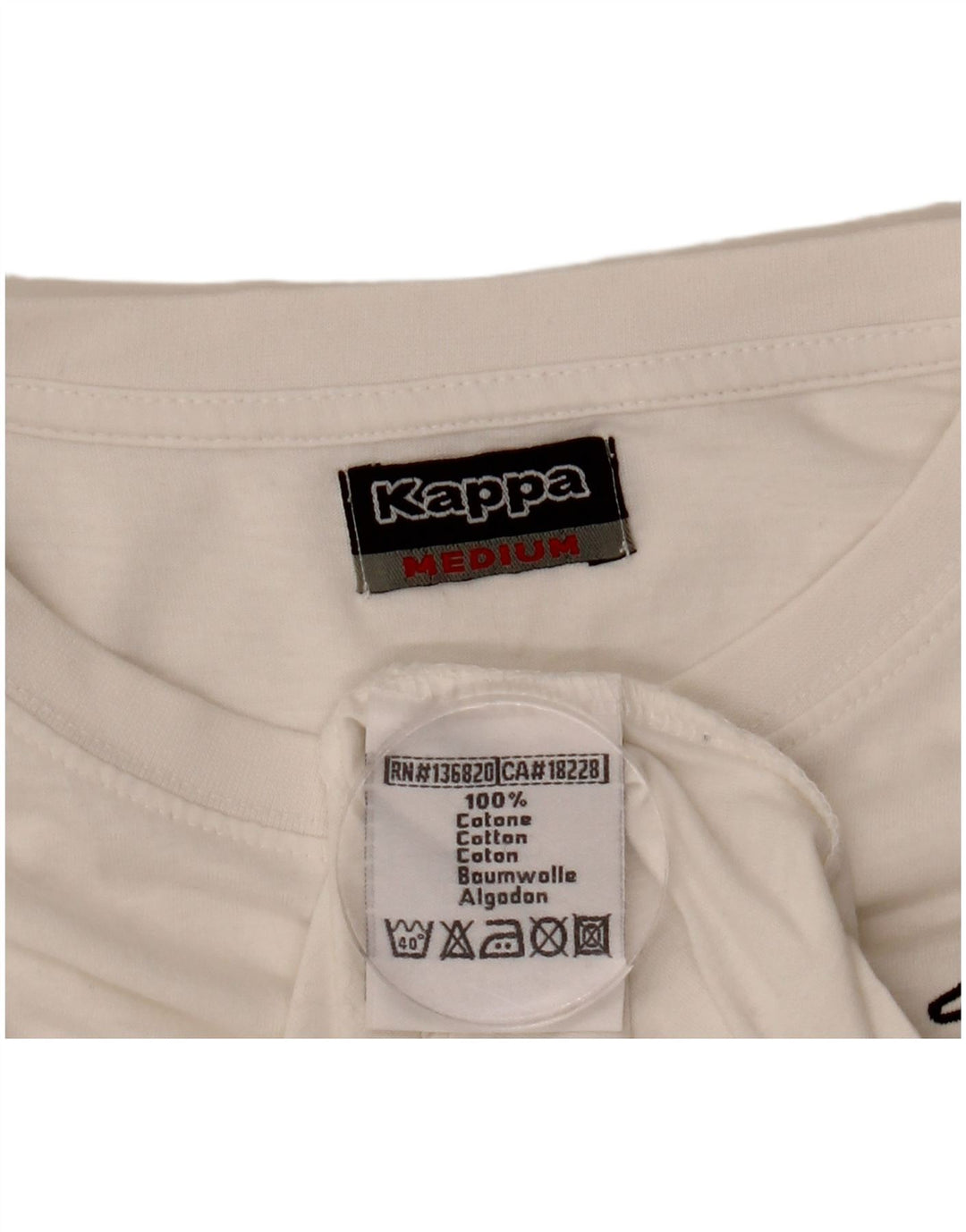 T-shirt uomo Kappa Top in cotone bianco medio