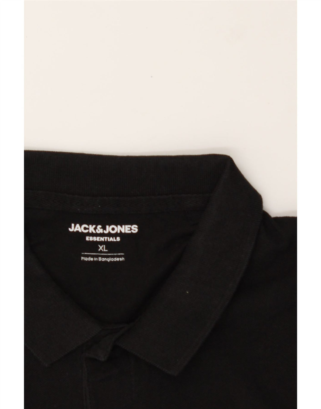 JACK & JONES Mens Polo Shirt XL Black Cotton Vintage Jack & Jones and Second-Hand Jack & Jones from Messina Hembry 