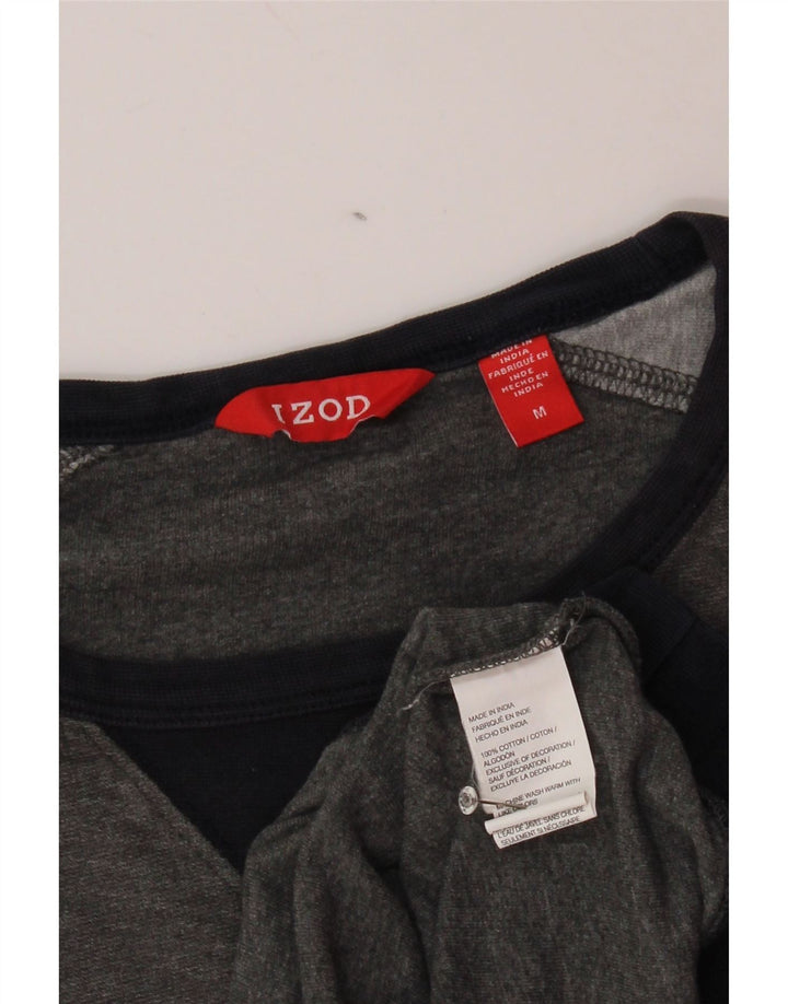 Felpa da uomo IZOD in cotone color block grigio medio