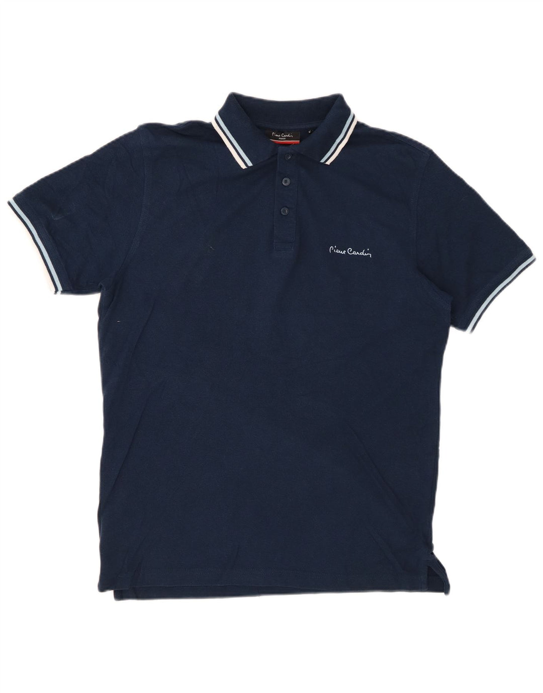 Polo da uomo dalla vestibilità regolare Pierre Cardin in cotone blu navy medio