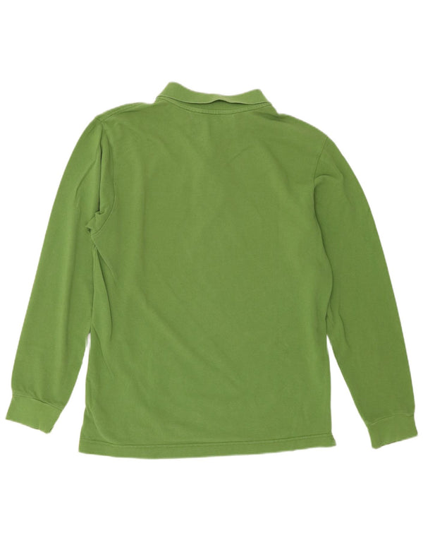Polo Kappa Uomo Manica Lunga Regular Fit Cotone Verde Medio