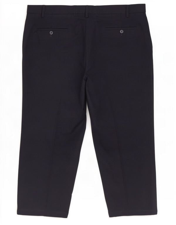 Pantaloni corti normali da uomo Marks & Spencer W44 L26 poliestere blu navy