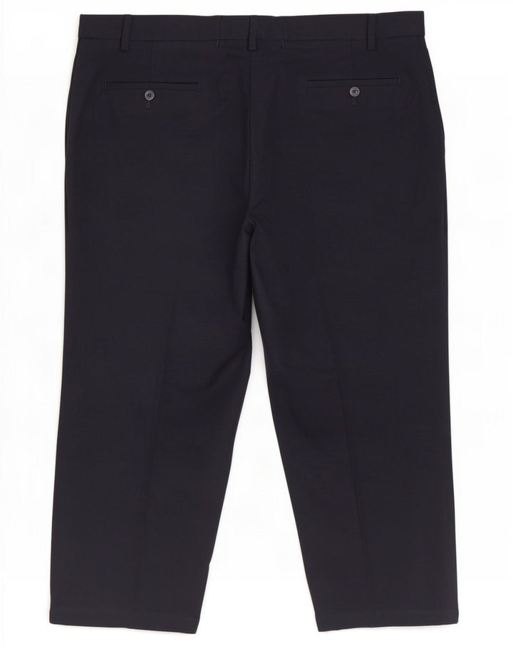 Pantaloni corti normali da uomo Marks & Spencer W44 L26 poliestere blu navy