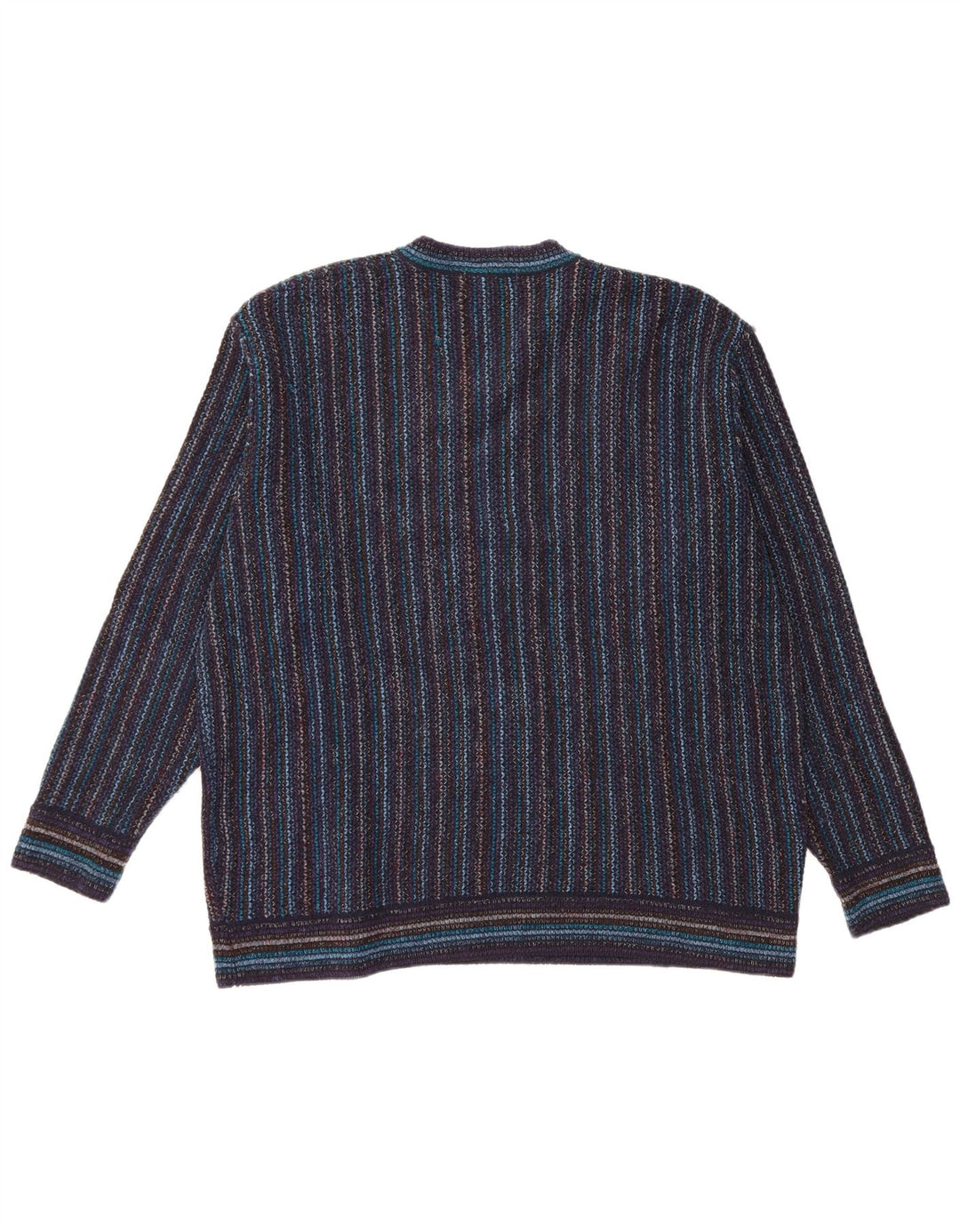 Maglione da uomo con scollo a V NANI BON IT 54 XL Acrilico a righe blu navy