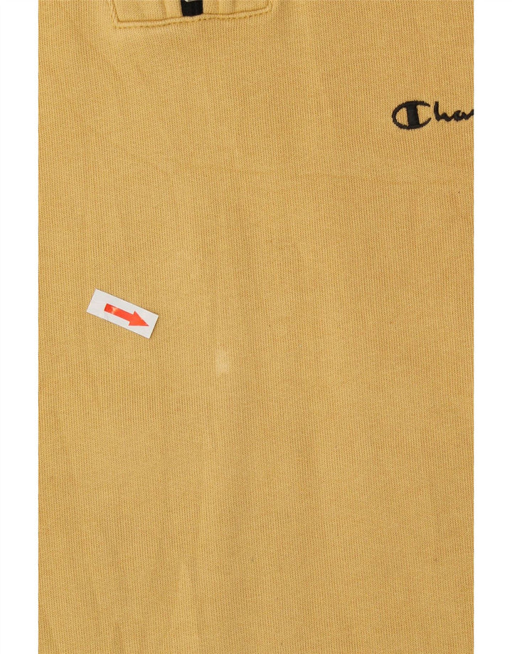 CHAMPION Felpa da uomo con collo con zip, maglione grande, cotone beige
