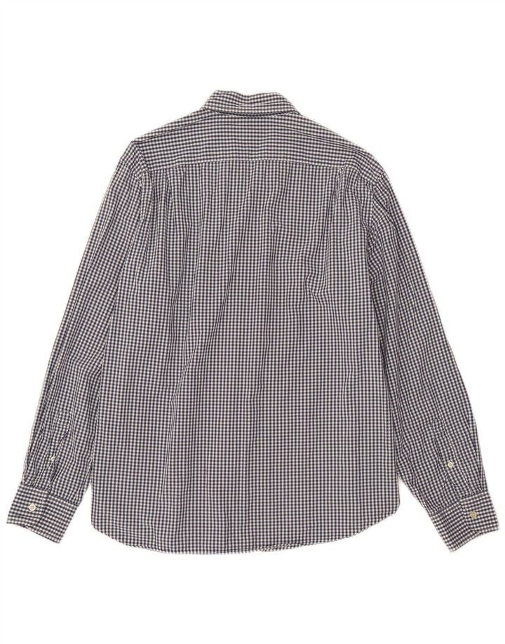 J. CREW Camicia da uomo su misura misura grande in cotone a quadretti blu navy