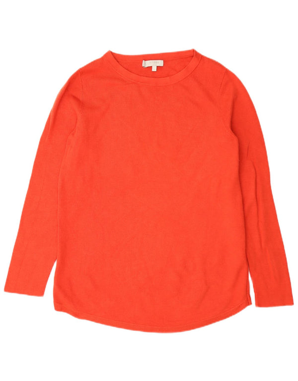 Top oversize da donna Hobbs manica lunga UK 10 piccolo arancione