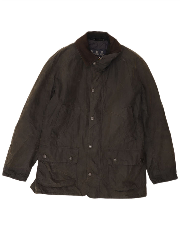 Giacca da uomo in cotone cerato Barbour UK 38 Cotone grigio medio classico