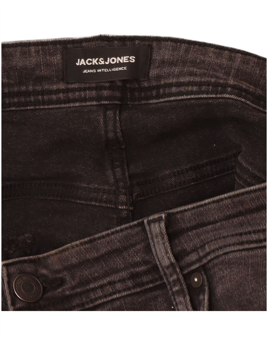 Jeans slim da uomo Jack & Jones W38 L32 cotone grigio