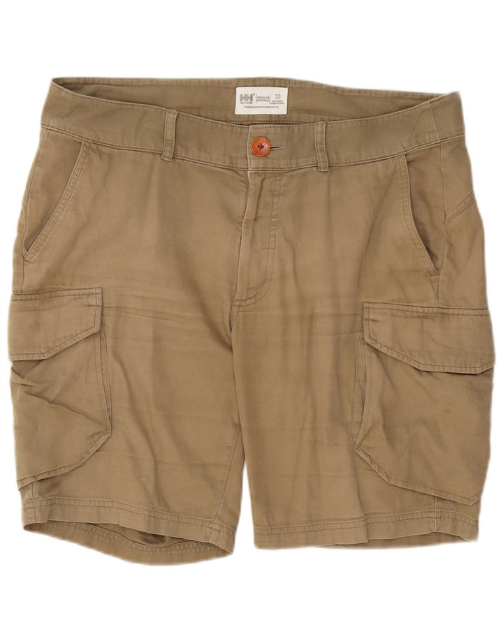 Pantaloncini cargo regolari da uomo Helly Hansen W33 cotone kaki medio