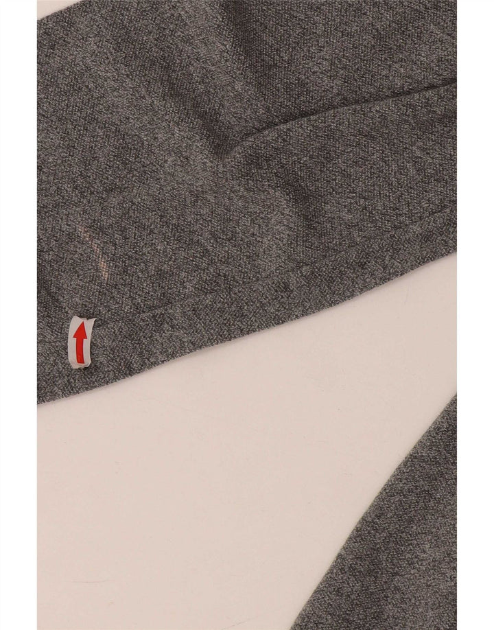 Polo da uomo a maniche lunghe Lacoste taglia 4 in cotone grigio medio