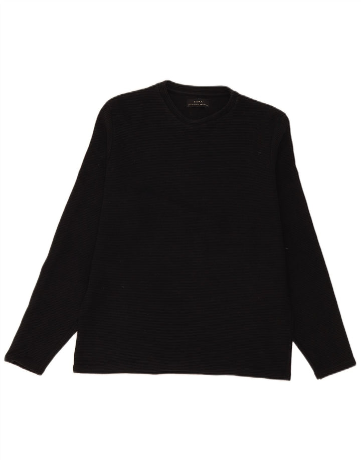Top Zara da uomo a maniche lunghe a righe nere medie