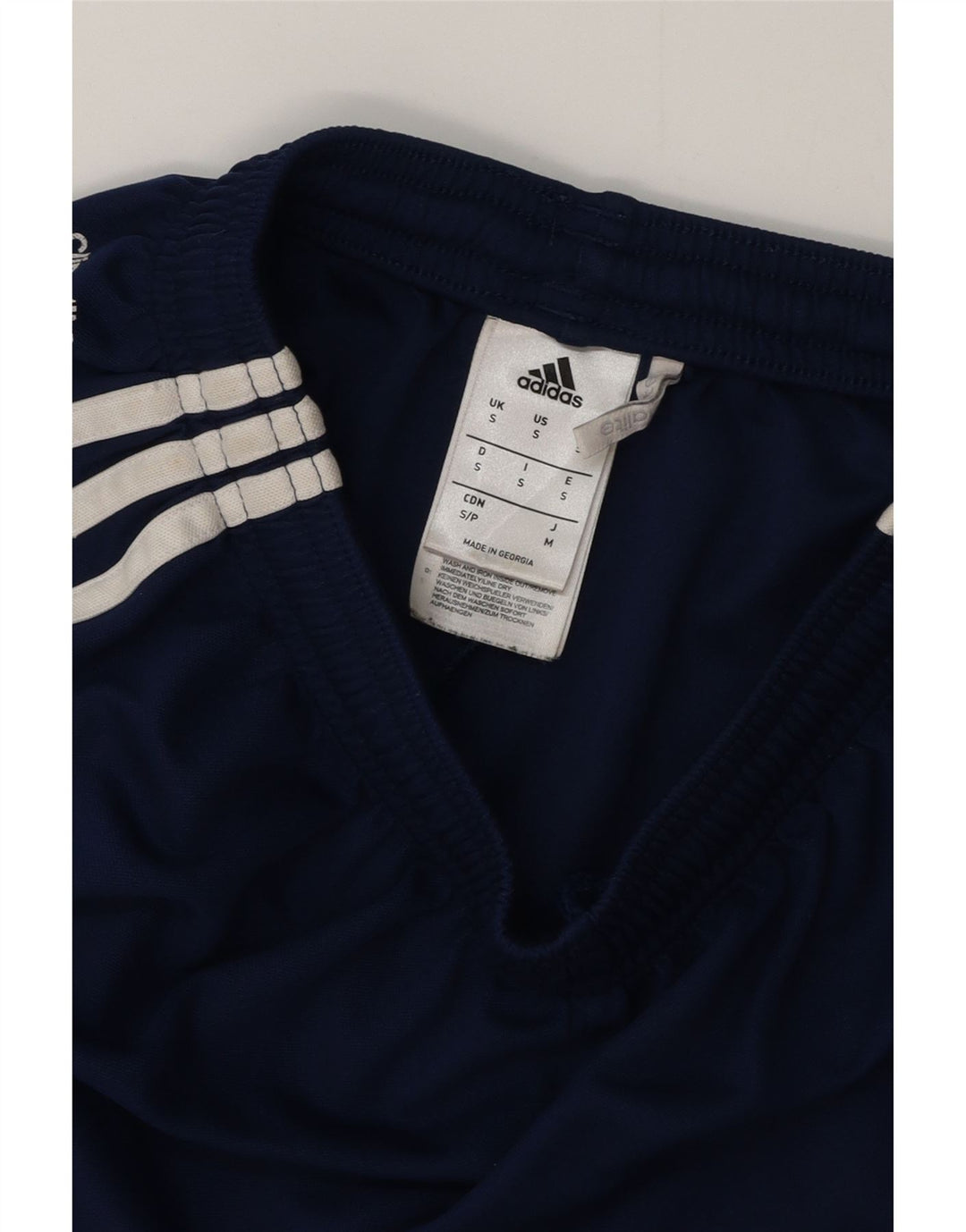Pantaloncini sportivi Adidas Climalite da uomo piccoli in poliestere blu navy