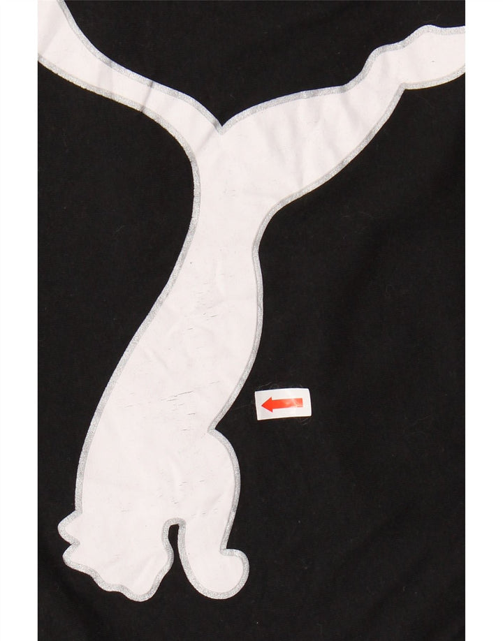 Maglietta grafica PUMA per ragazze 10-11 anni, cotone nero medio