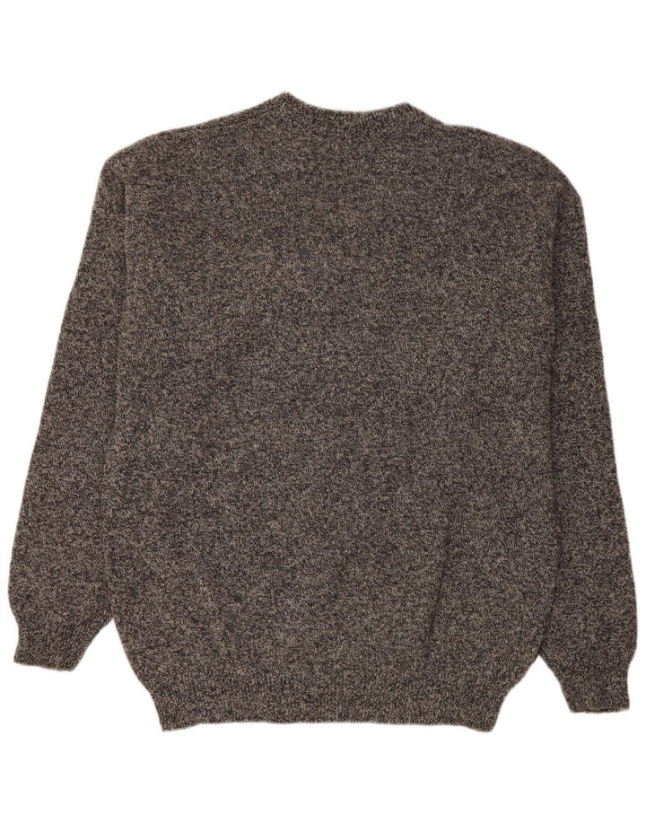 Maglione da uomo con scollo a V Invicta grande grigio screziato