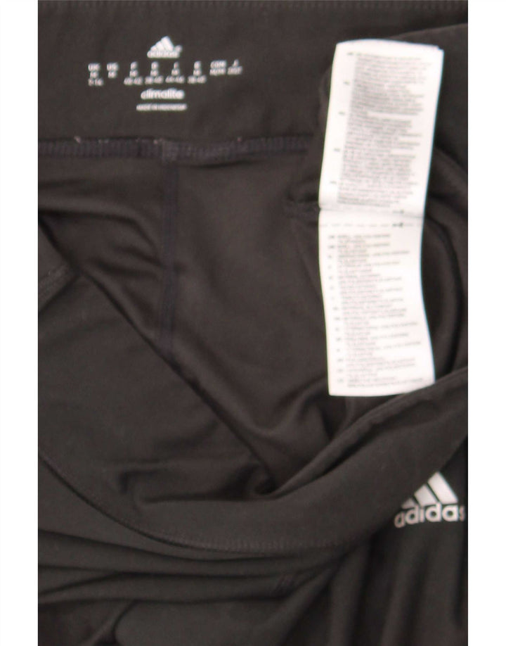 Leggings grafici da donna Adidas UK 12 W30 L25 poliestere nero