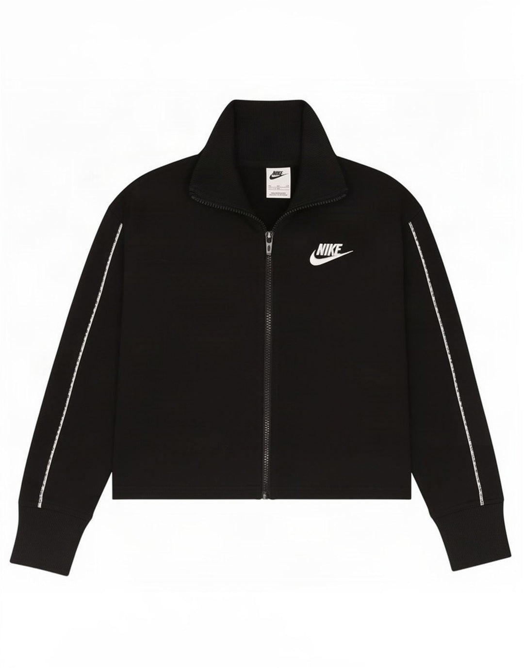 Giacca corta della tuta da ragazza Nike 13-14 anni XL poliestere nero