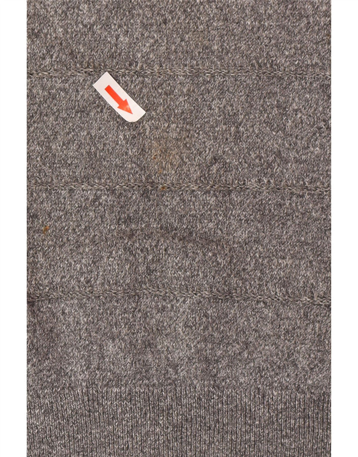 Maglione maglione girocollo da uomo Marks & Spencer in cotone grigio medio