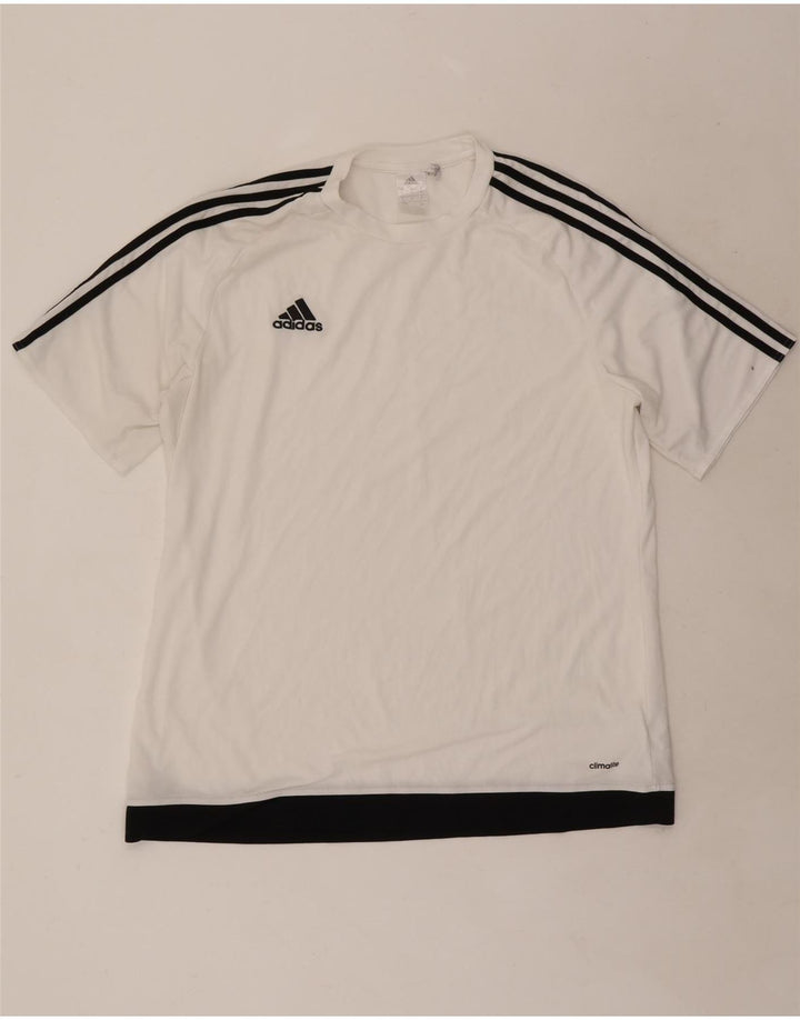 T-shirt Adidas da uomo Climalite Top XL poliestere color block bianco
