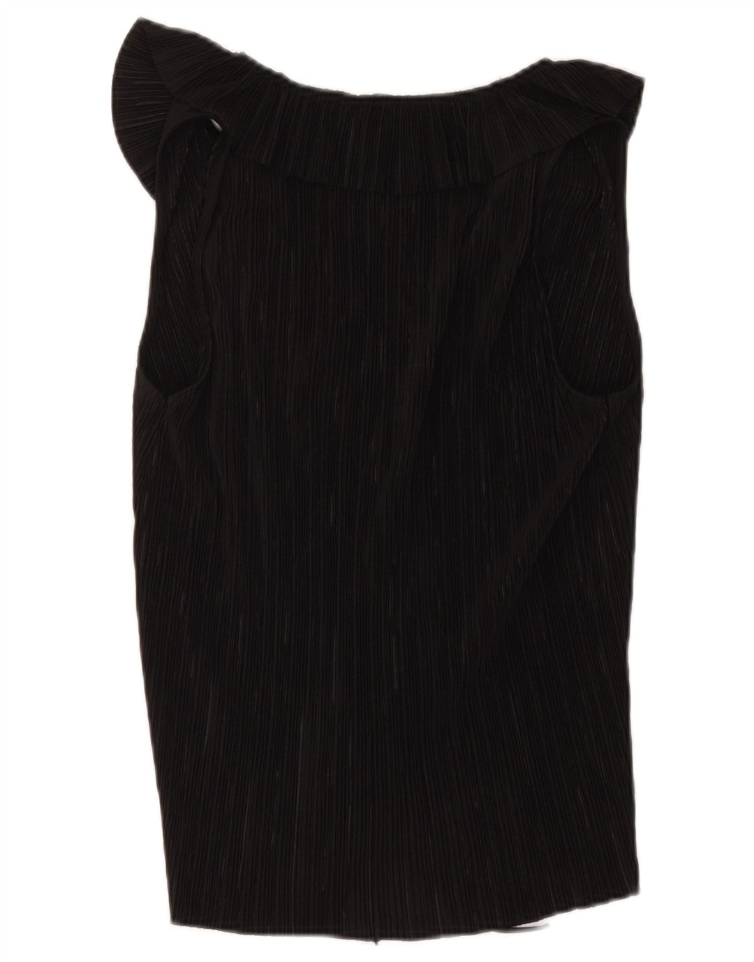 Top in camicetta senza maniche da donna Zara UK 12 poliestere nero medio