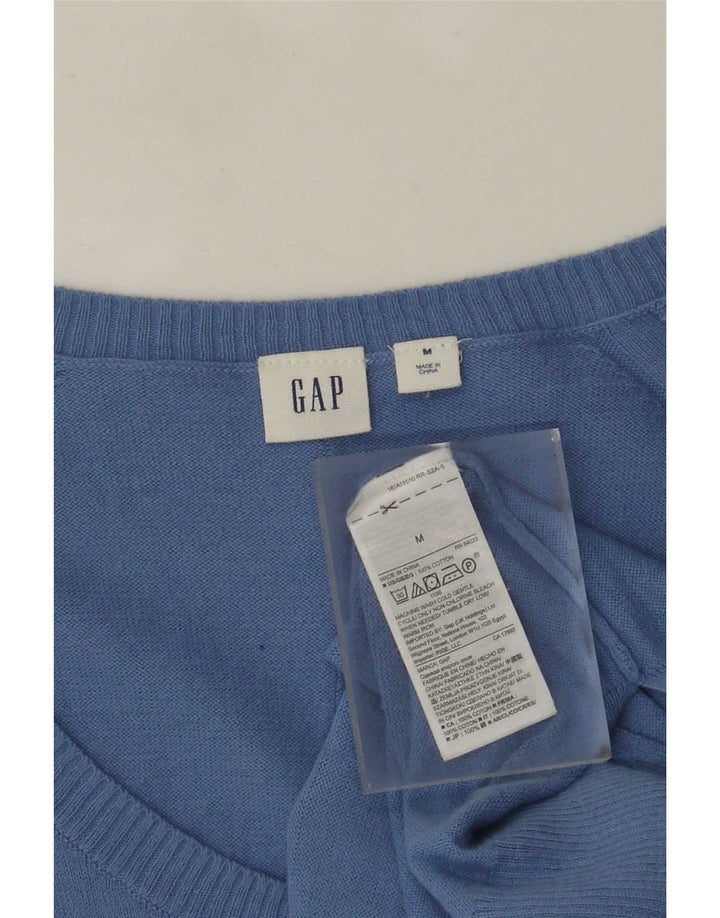 Maglione maglione con scollo a V da donna Gap UK 14 Cotone blu medio