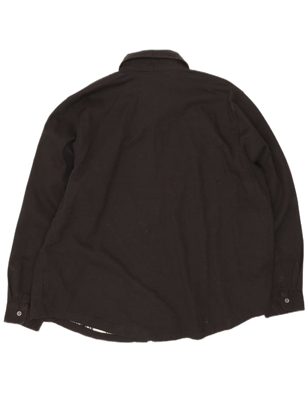 Camicia da boscaiolo vestibilità ampia da donna Lee UK 18 XL cotone nero