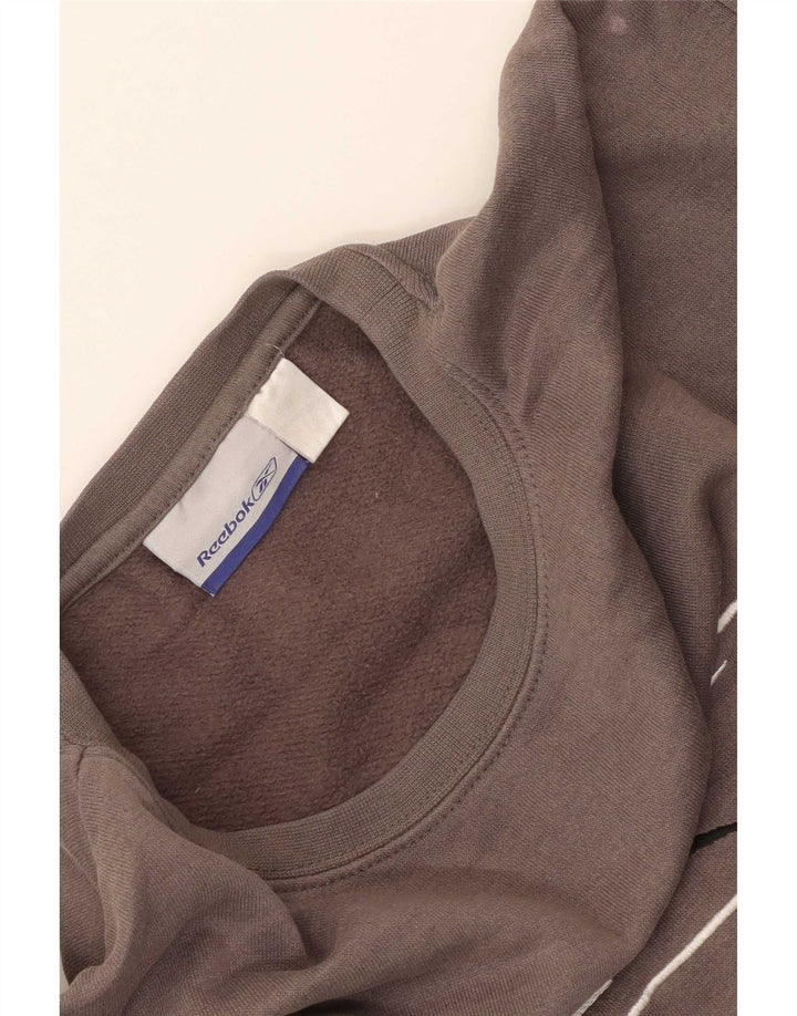 Felpa grafica da uomo Reebok maglione grigio medio color block