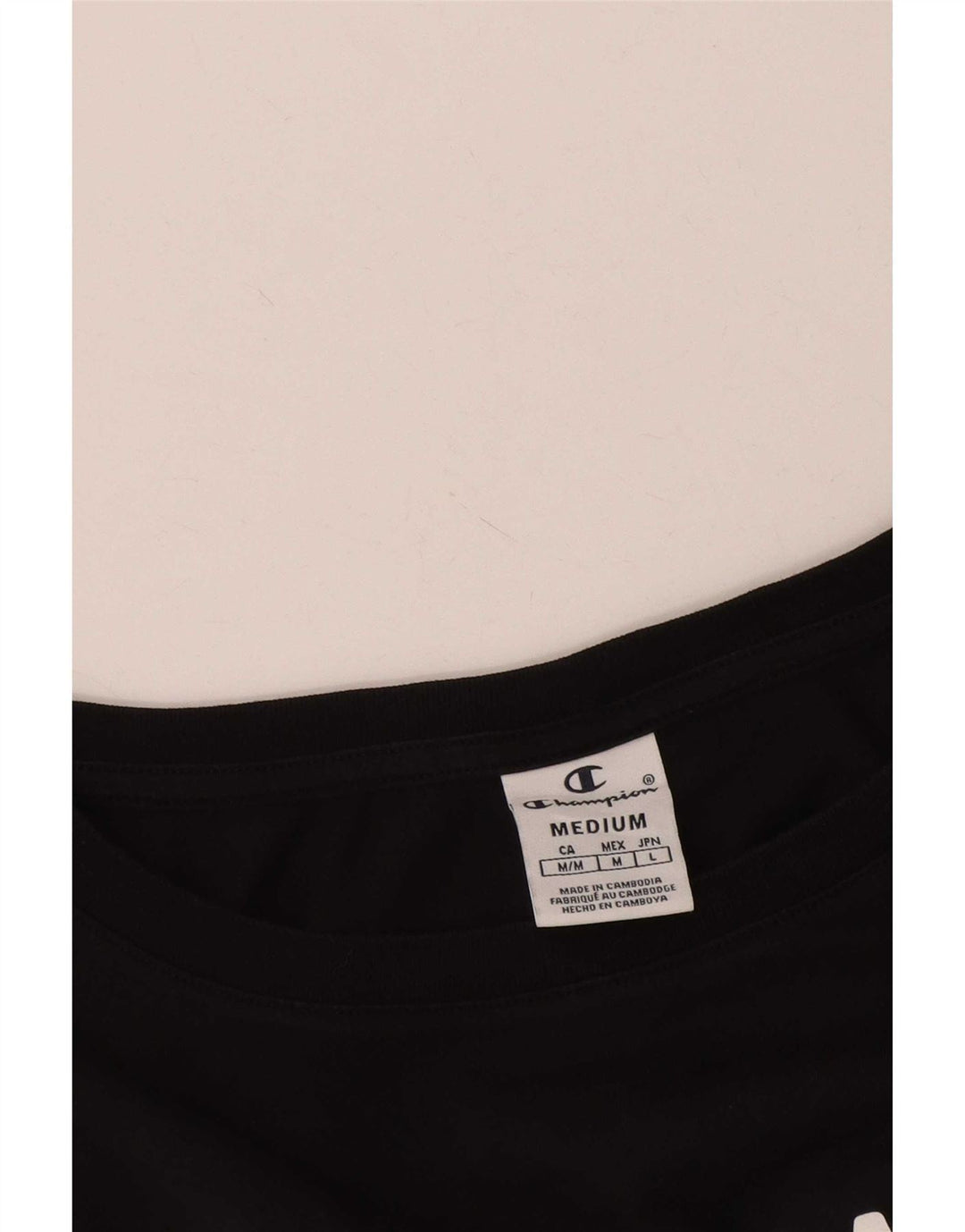 T-shirt grafica oversize corta da donna Champion Top UK 14 Medium Nero